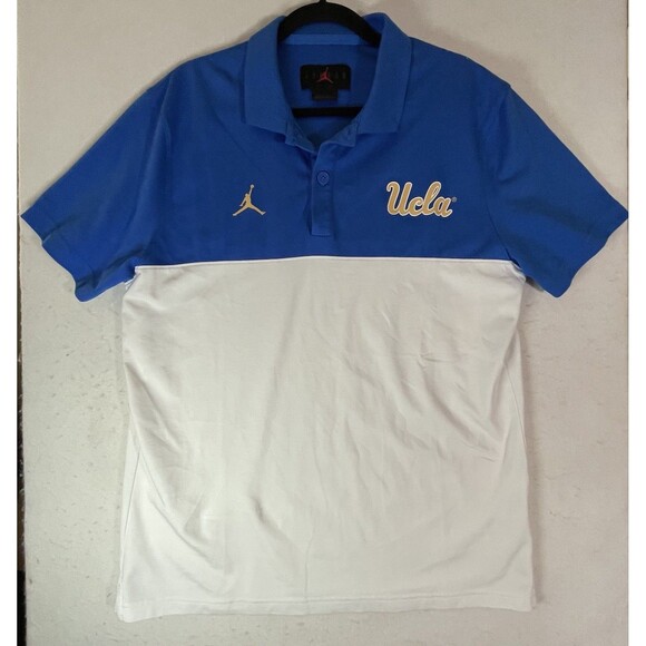 Jordan Air UCLA Bruins Polo Shirt Large Dri Fit On Field Lightweight NCAA - Picture 2 of 9